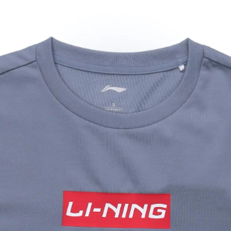 Li-Ning Comfortable Breathable Letter Logo Printed Round Neck Pullover Short Sleeve T-Shirt Casual Sports Set Unisex Tops AHST461-3+AKST543-3
