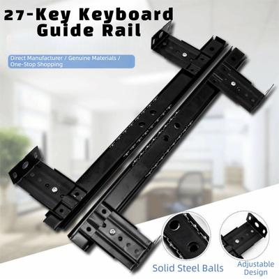 2PCS Full Extension Drawer Slide Rail Ball Bearing Pull Out Tray Steel Ball Bearing Slide Dresser