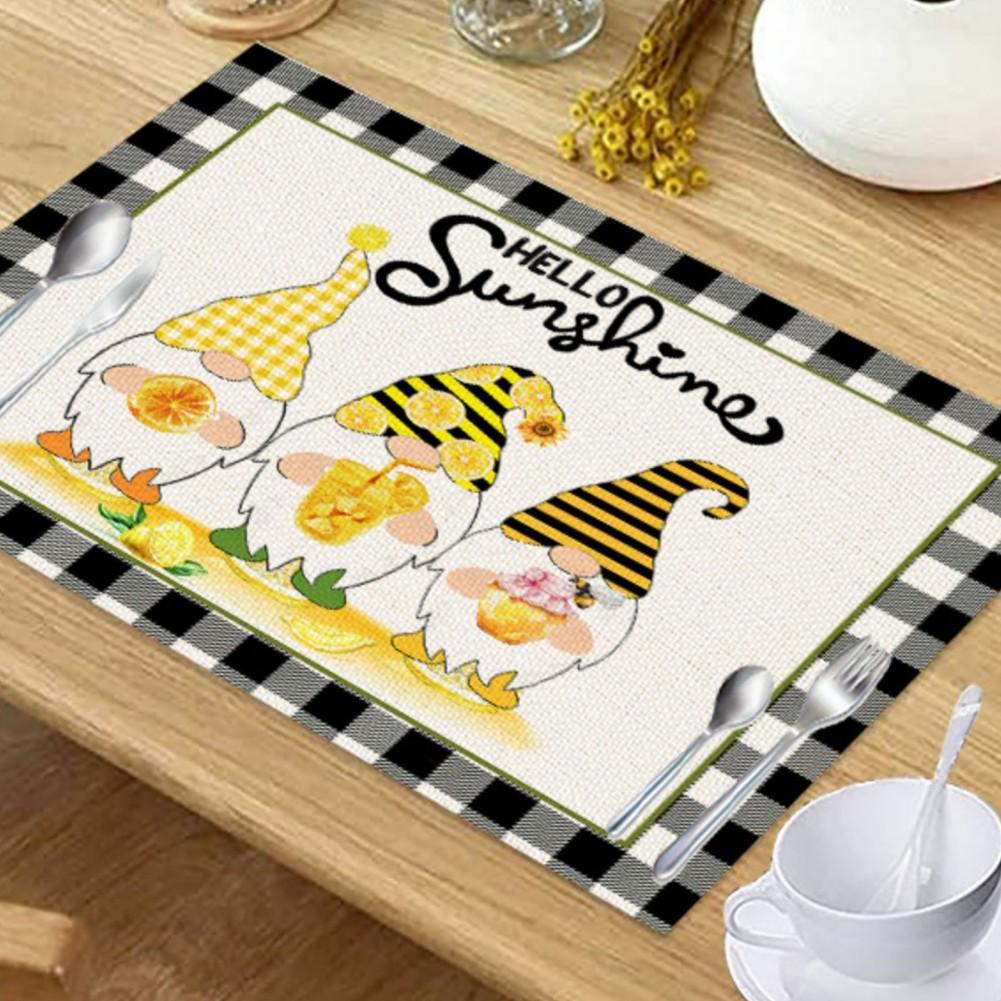 Cheap 32x42cm,Summer Placemat Lemon Print Mats For Dining Table Decorations Joom