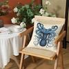 B-Blue Sea Creature Pillow Case Living Room Sofa Decorative Cushion Cover Simple Household Light Luxury Printed Pillow
