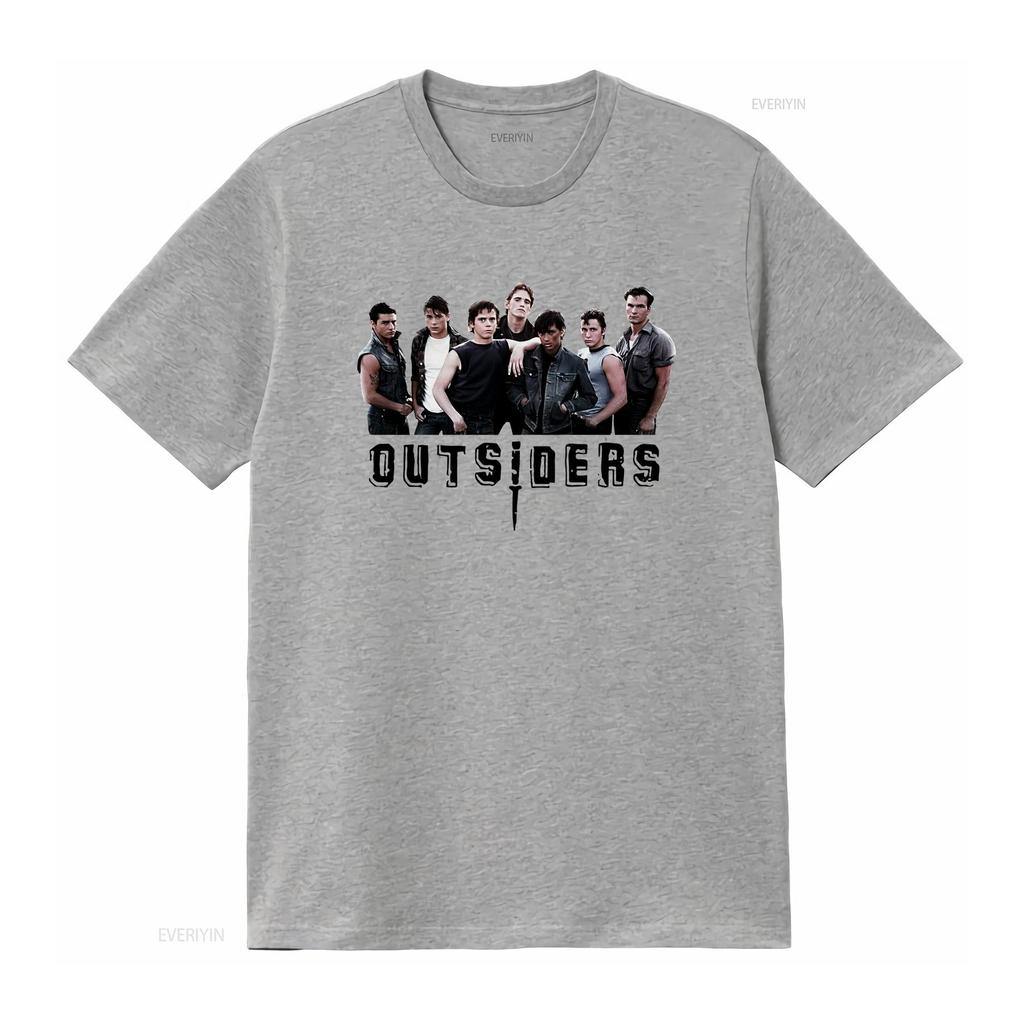 The Outsiders T Shirt 749 Retro White  Vintage Washed Stretched Soft Unisex Top For Everyday Wear Graphic Casual Versatile