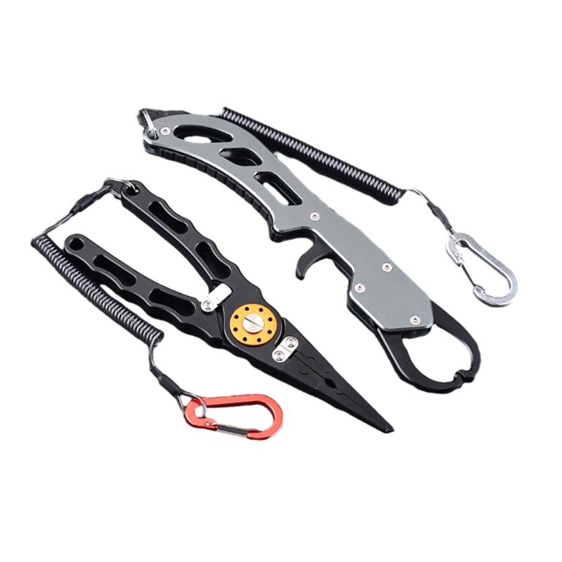 Multi-Function Fishing Pliers Fish Lip Grippers Hook Remover Portable Fishing Lines Cutter Scissors Comfortable Grip