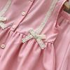 Pink Lace Bow Tank Top & Wide-Leg Pants Summer Set