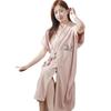 Coral Fleece Pineapple Plaid Women's Wearable Bath Towel - Soft and Absorbent Bathrobe Style.