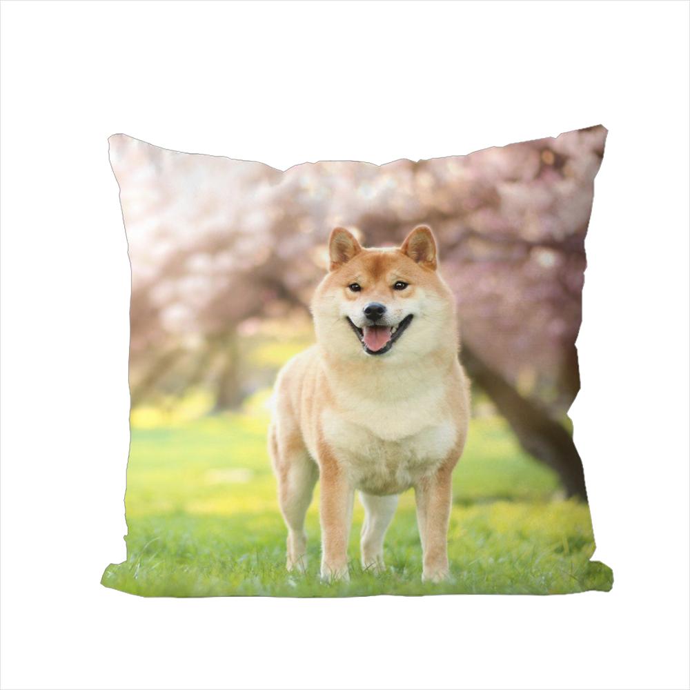 Shiba Inu Pillow Case For Car Sofa Decorative Home Doublesided Print Plush Square Throw Pillow Cushion Cover