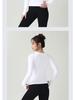 Women's Yoga Slim Fit Quick Dry Long Sleeve T-Shirt - Comfortable Round Neck Fitness & Pilates Wear