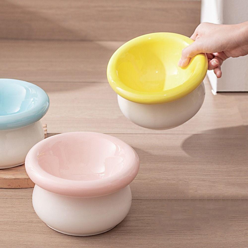 Ceramic Pet High Foot Bowl Large Capacity Dog Food Feeder Pet Drinking Feeder For Dogs Cats