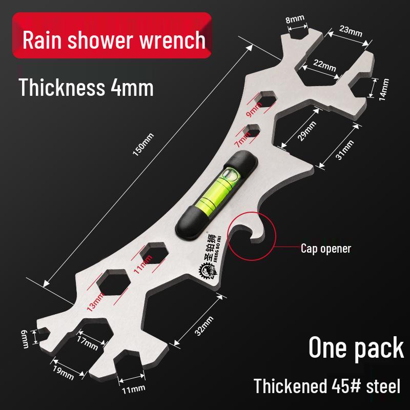 Multi-Functional Bathroom Wrench for Shower Installation