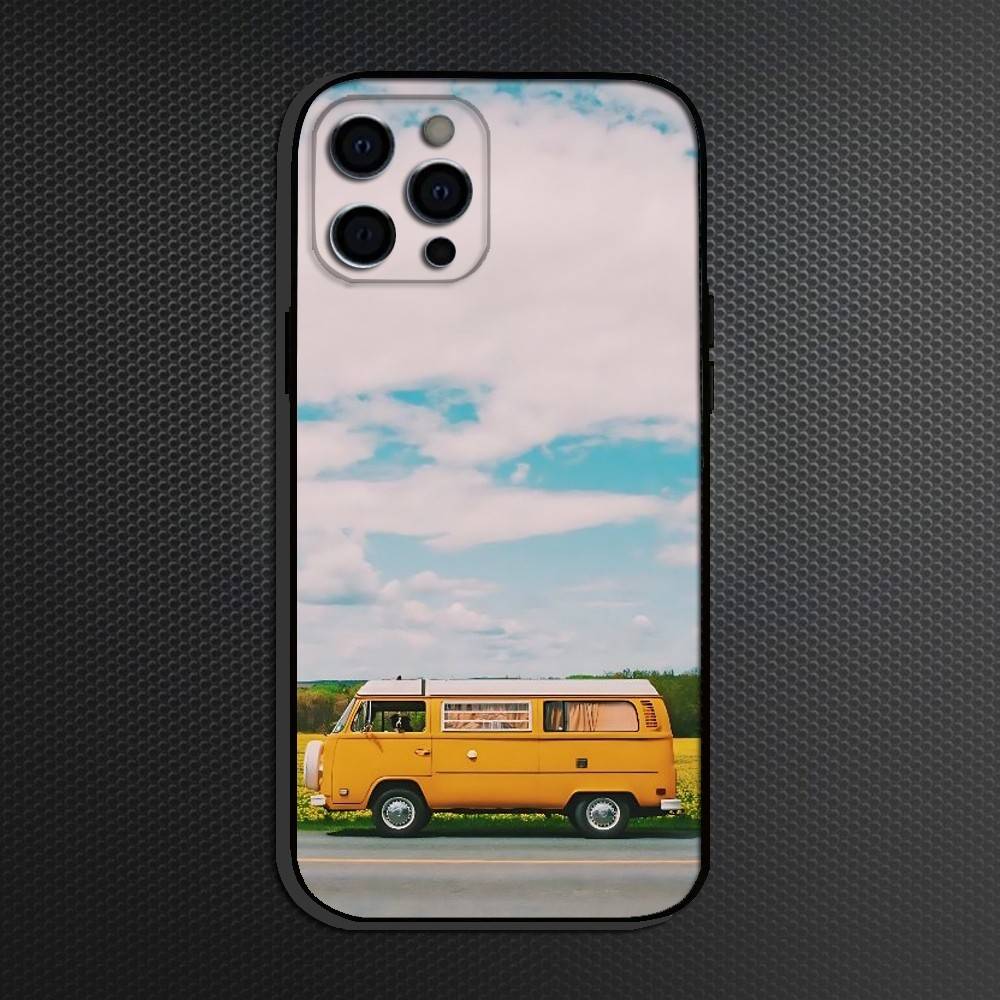 Traveling Car Phone Case For iPhone 16,15,14,13,12,11 Plus,Pro Max, Others Soft Black Cover