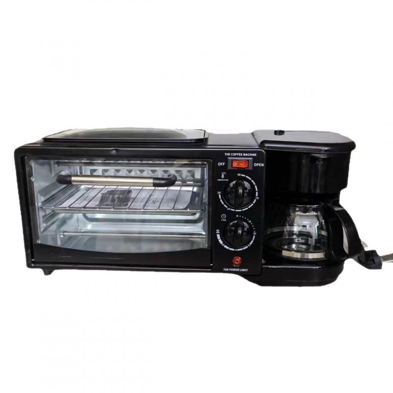 Multifunctional Breakfast Station: Toaster, Mini Oven & Coffee Maker