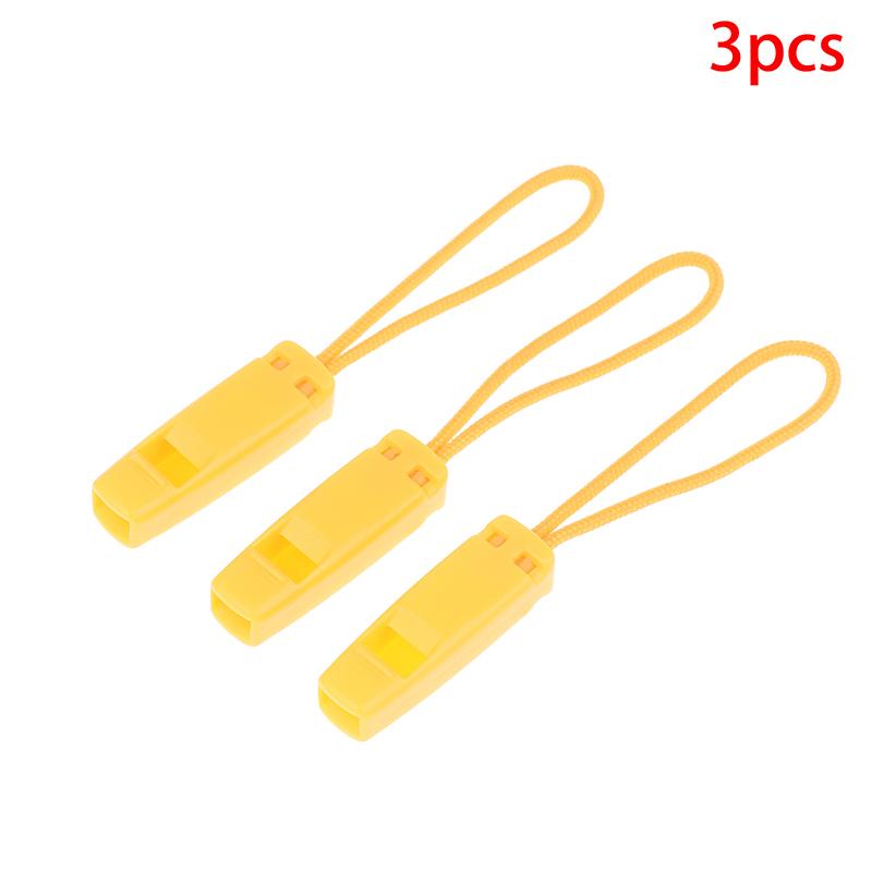 3Pcs Multifunctional Outdoor Survival Whistle Zipper Head Diy Sewing Accessories Wild Field Emergency Signal Cord Pullers