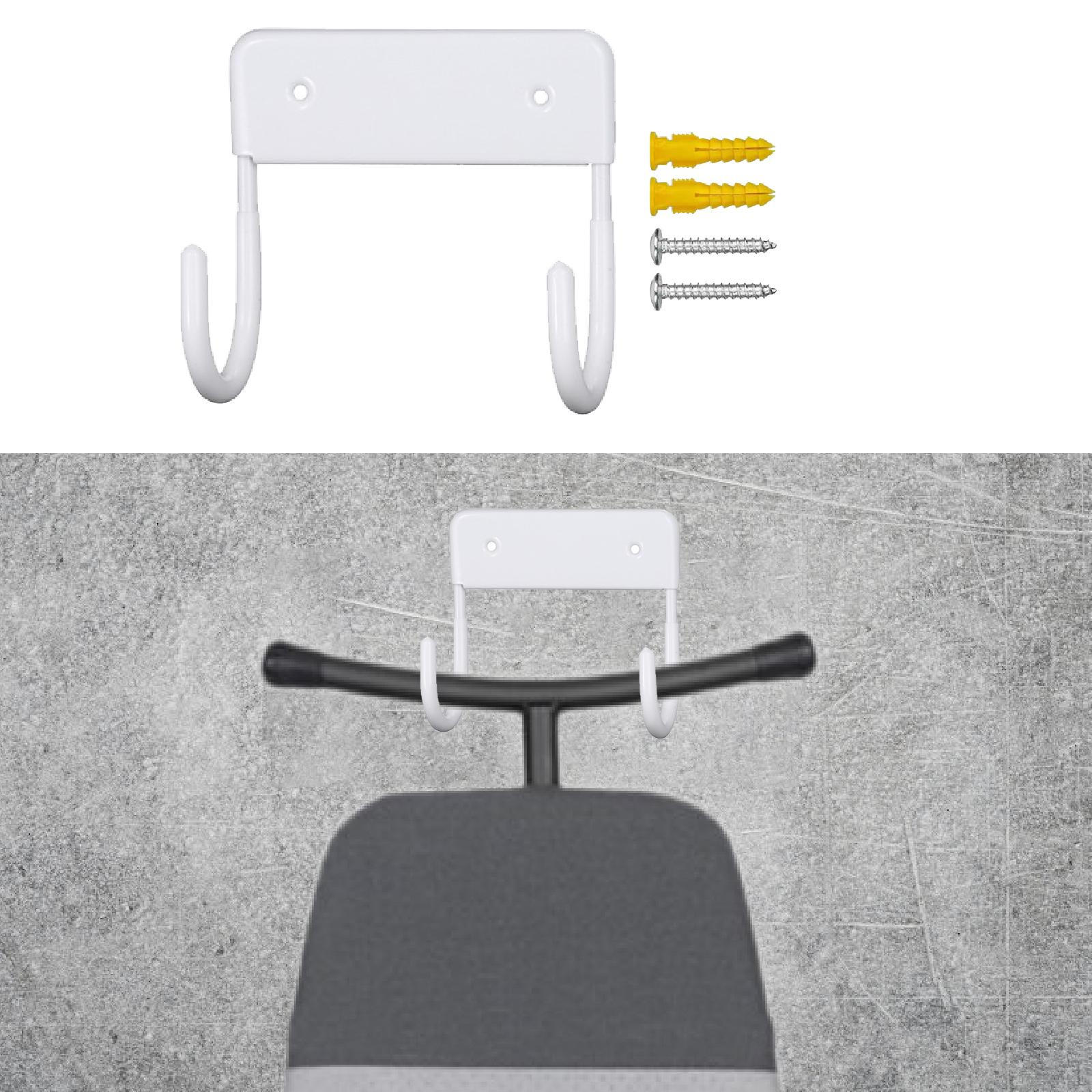 

Вешалка для гладильной доски настенный держатель органайзер с винтовой подвесной полкой White