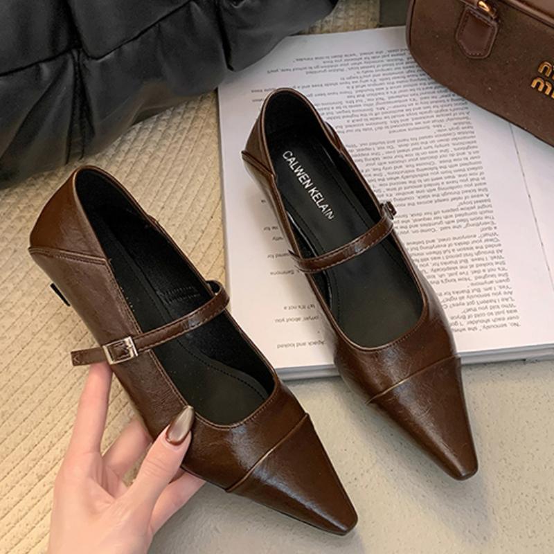 Fashion Sexy Pointed Toe Women Shoes Shallow Mid Heels Pumps 2025 Spring Fashion Official Shoes New Brand Dress Designer Chaussures Lady