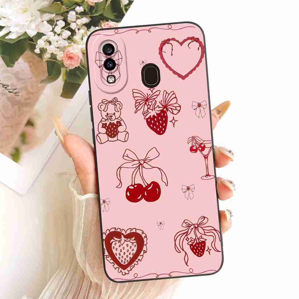 Flower Painted Cover For Samsung Galaxy A20s A20 A20e Luxury Girl Phone Cases For Samsung A20 A 20 s 20e A20s Soft Funda