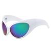 Y2K Cat-Eye Sunglasses: Colorful, Bold, Unisex, Large Frame
