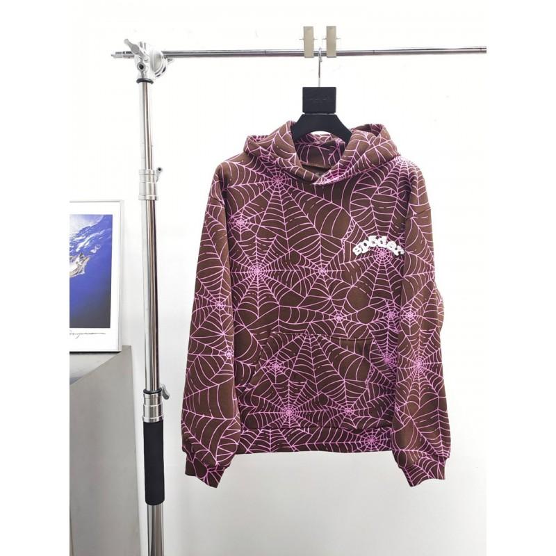 Sp5der 555555 Pěnový Potisk Tepláková Souprava Oversized Mikina Tepláky Streetwear Zimní Outfit