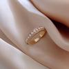 Pure Gold Electroplated Micro-set Pearl Ring for Women, Open Style, Index Finger Ring, Simple and Cool Style Ring