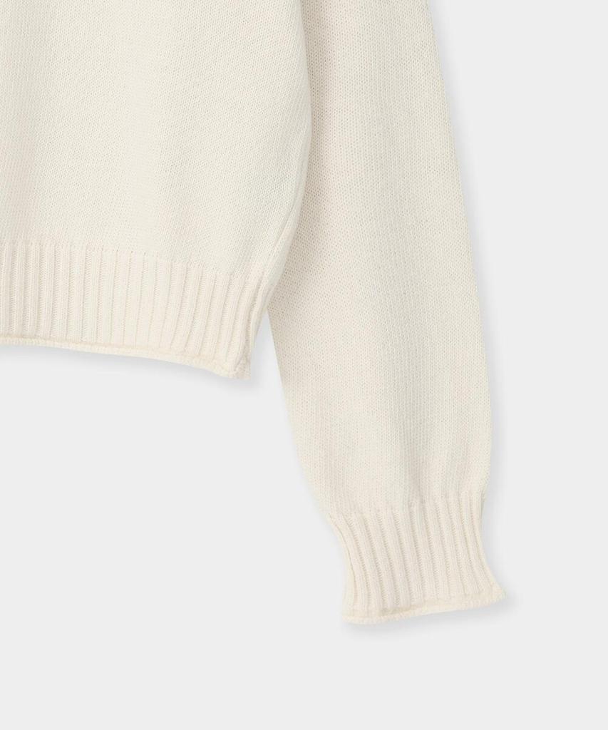 FALLETT Story Logo Embroidered Knit Cream