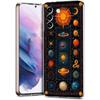 Transparent Phone Case Cover for Samsung Galaxy S25 S24 S23 S22 S20 S21 FE Ultra S24 S23 S10 S10E Plus 5G Sun Moon Stars Pattern