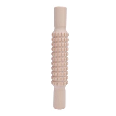 Clay Rolling Pin Grid Texture Wooden Roller Stick Pressing Tool for Pottery Art Projects