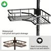 Waterproof Bathroom Shelf with Fixed Hook for Organizing Bath Accessories and Preventing Water Accumulation