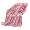 Blanket Glow in The Dark Non-fading Soft Comfortable Touch Star Pattern Pink