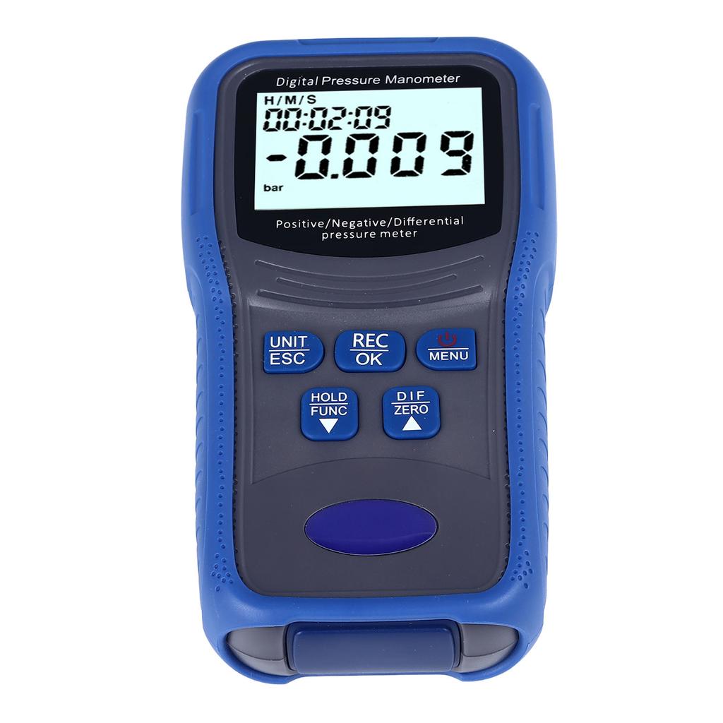 Digital Manometer High Accuracy 11 Units LCD Backlit Air Differential Pressure Gauge