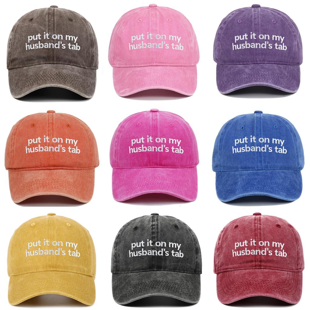 Put It On My Tab Retro Style Cotton Baseball Hat With Adjustable Fit For Spring Fall