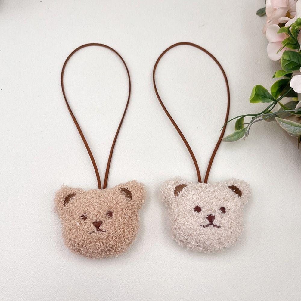Cute Cartoon Bear Pendant Keychains Kawaii Decoration Children's Tag Keyrings Bag Car Trinket Accessories