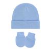 4 Set Baby Bonnet Cap Feature Foldable Edge with Mittens Cotton Fabric Gentle On Sensitive Skin Multiple Color Available