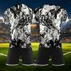 Customizable Two Piece Sports Jersey Set with Short Sleeve Top and Shorts for Team DIY Personalization Soccer Basketball Uniform