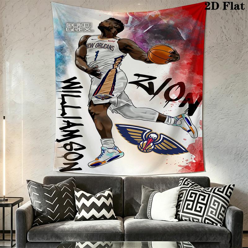 Zion Williamson Power Poster Threepiece Set 1 Duvet Cover 2 Pillowcase Without Core Soft And Comfortable Bedding Set