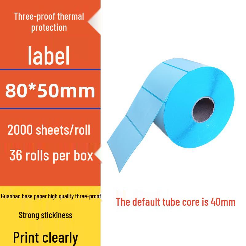 Spot Three-Proof Self-Adhesive Thermal Label Paper for Barcode Printing (100x100mm)
