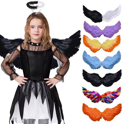Dětská Angel Wings Dívčí kostým princezny s nastavitelným peřím Fairy Wings Cosplay jevištní představení