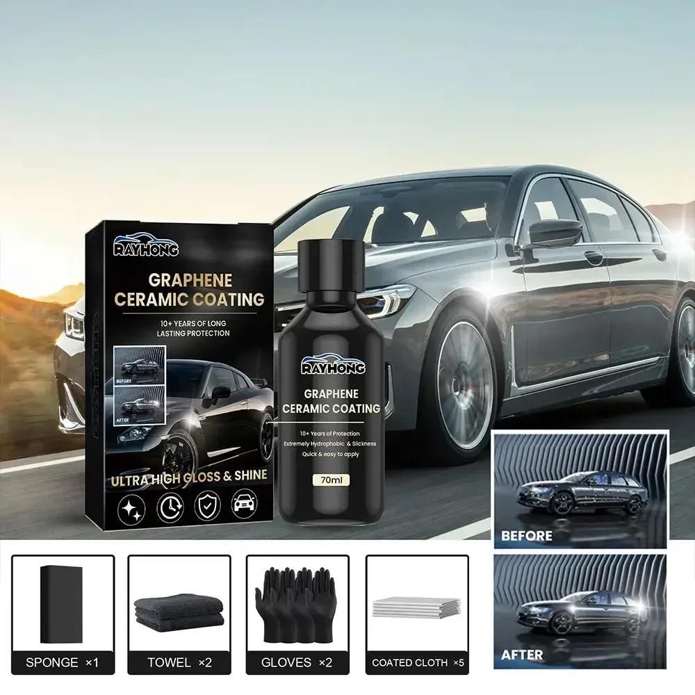 Nano Ceramic Coating Graphene Advanced Technology Super Hydrophobic Maintenance Liquid UV Glow Hydrophobic Paint Protection Amag