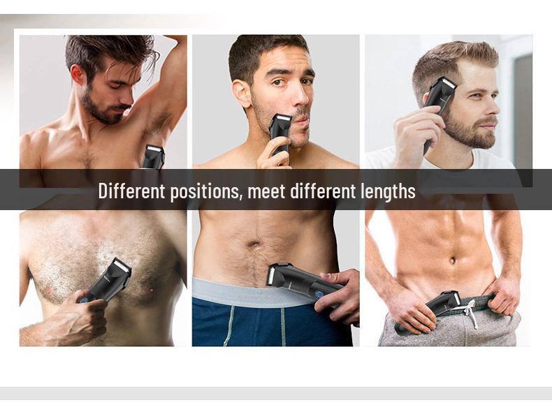 Men's Electric Body Hair Trimmer for Chest, Legs, and Private Parts