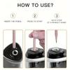 1pc Stylish Black Electric Pencil Sharpener with Auto-Stop & Auto-Exclude Broken Leads - Fast & Efficient Sharpening, Durable PP Construction