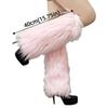 Scaldamuscoli Pelliccia Sintetica Pelosi Stile Harajuku Stile Giapponese Calzini Lunghi a Tubo 40cm Colore Unico Dolci Calzettoni Al Ginocchio Calzini per Ragazze Donna