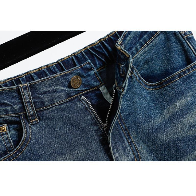 DIMANAF 2025 Plus Size Autumn Women Jeans Elastic  Pants Denim Blue High Waist New Pants 5XL