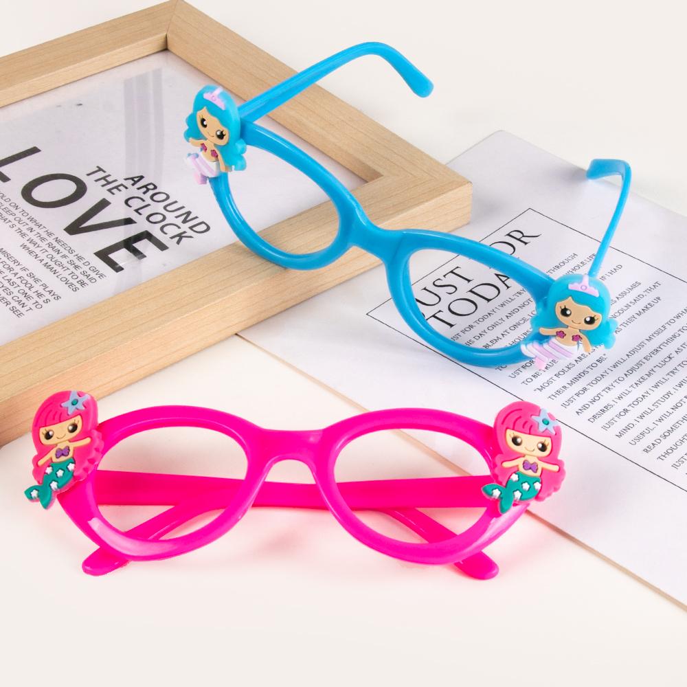 3/6pcs Mermaid Plastic Glasses Little Mermaid Themed Party Photo Prop Kids Girls 1st Birthday Party Gift Baby Shower Supplies