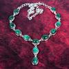 Malachite Handmade Gemstone Necklace, 925 Solid Sterling Silver Necklace Antique Jewelry, For Thanksgiving