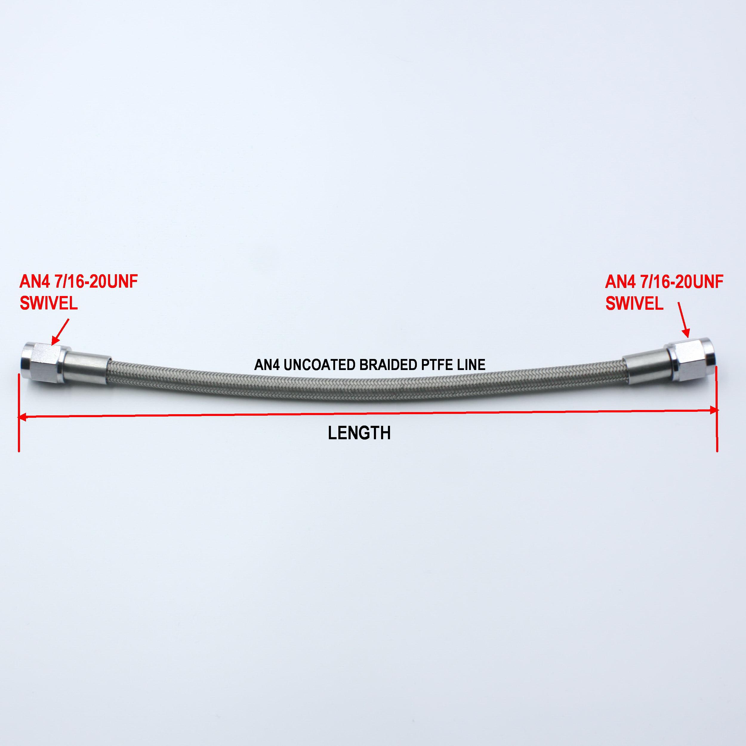 

AN4 Stainless Braided Brake Line Clutch Flexible Tube Fuel Turbo Hose Freno Tubi Universal Hydraulic -04 Hosee UNCOATED