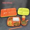 Hui Huang Melamine Six-Compartment Meal Tray