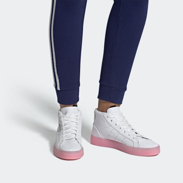 Adidas Womens Sleek Mid 'Diva' (women's sizes) White / White / Diva Skate Shoes EE8612