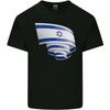 Curled Israel Flag Israeli Day Football Kids T-Shirt Childrens