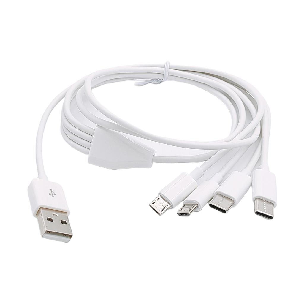 Multi Charging Cable Multiple Charger Cord USB to Type-C/Micro USB Power Cord Portable Power Cord 100cm/39.37in
