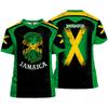 Jamaica Flag Emblem Graphic T Shirt For Men 3D Print Jamaican T-Shirt Tops Short Sleeve O Neck Mens Tee Shirts Streetwear
