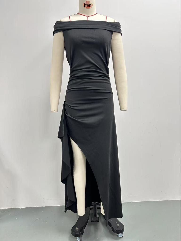 2024 Elegant Sexy Off-Shoulder Evening Dress with Slit