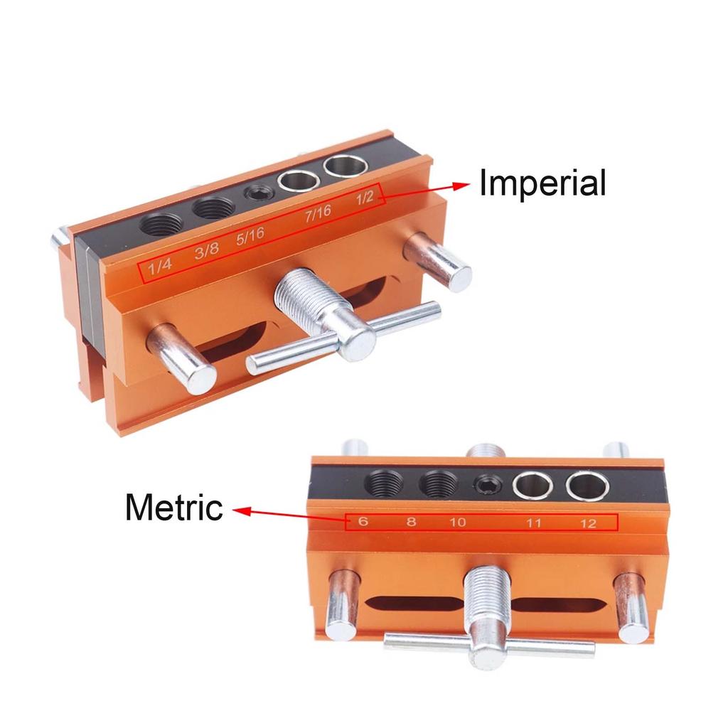 Woodworking Straight Hole Punching Locator, Metric Imperial Vertical Hole Self Centering Drilling Positioner