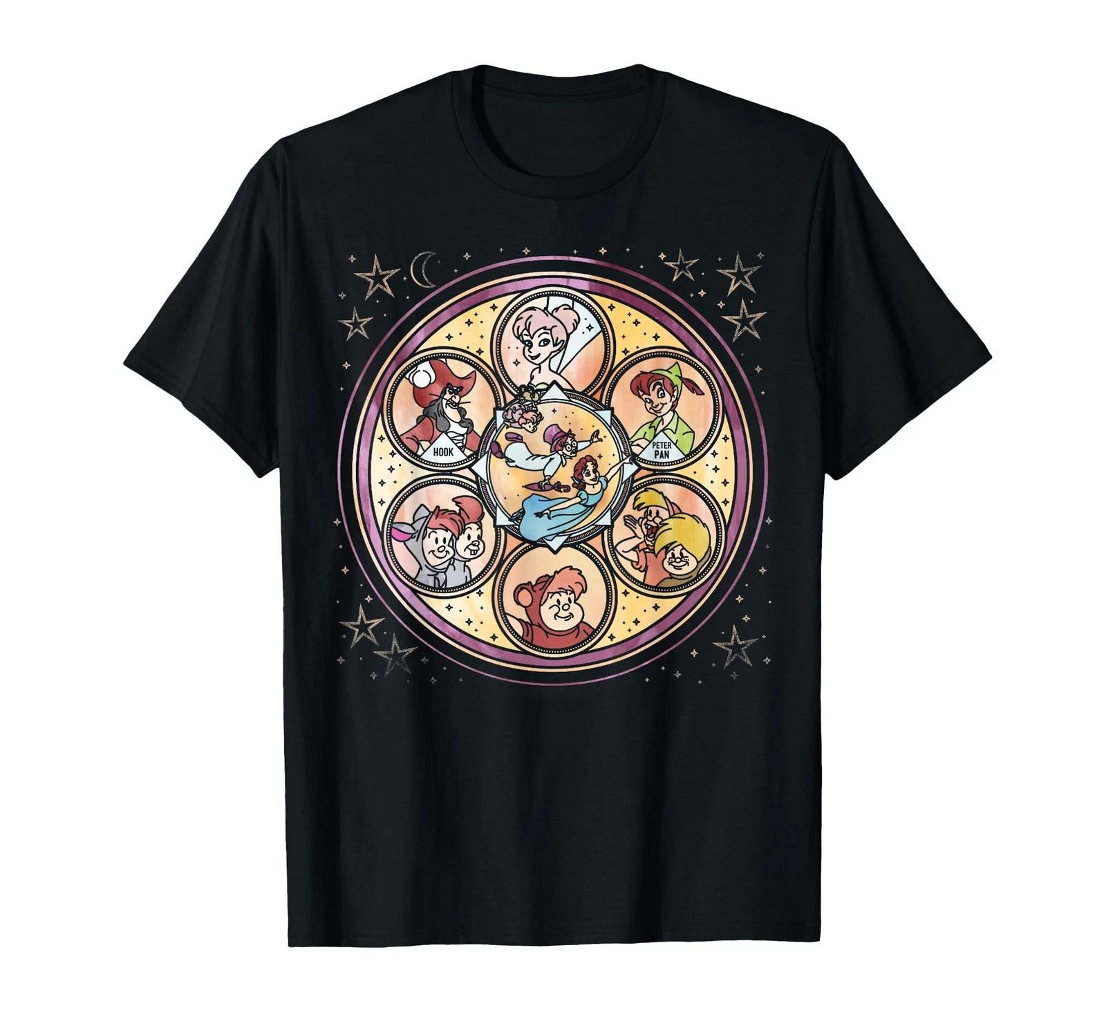 

Disney Peter Pan Character Stained Glass T-Shirt_ 4XL
